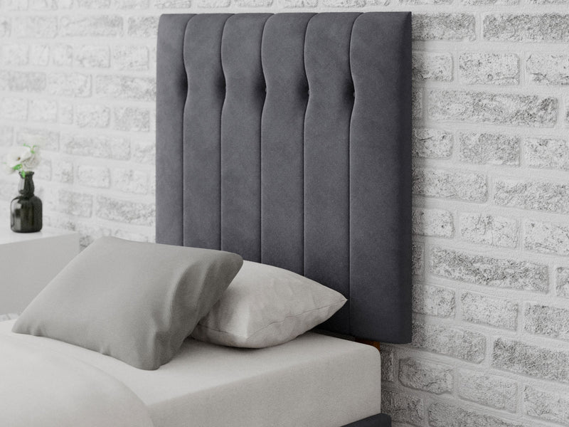 Hepburn Headboard 80 cm - Plush Velvet - Steel