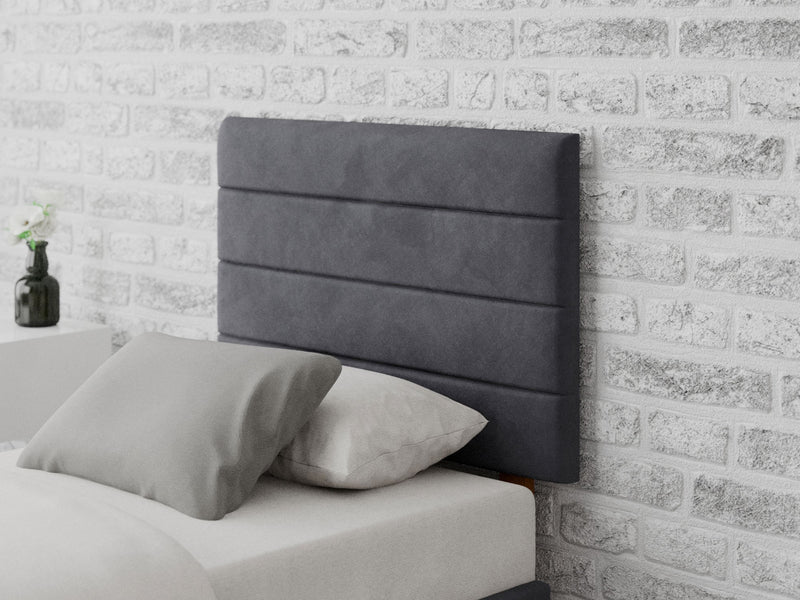 Kelly Headboard 60 cm - Plush Velvet - Steel