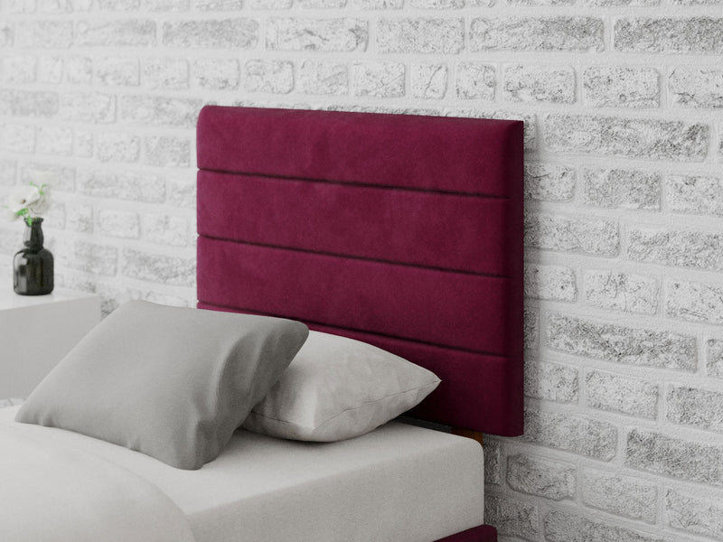 Kelly Headboard 60 cm - Plush Velvet - Berry