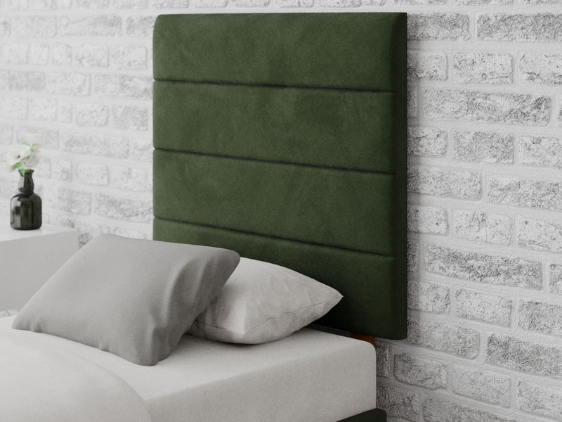 Kelly Headboard 80 cm - Plush Velvet - Forest Green