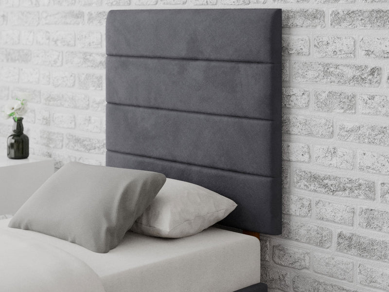 Kelly Headboard 80 cm - Plush Velvet - Steel