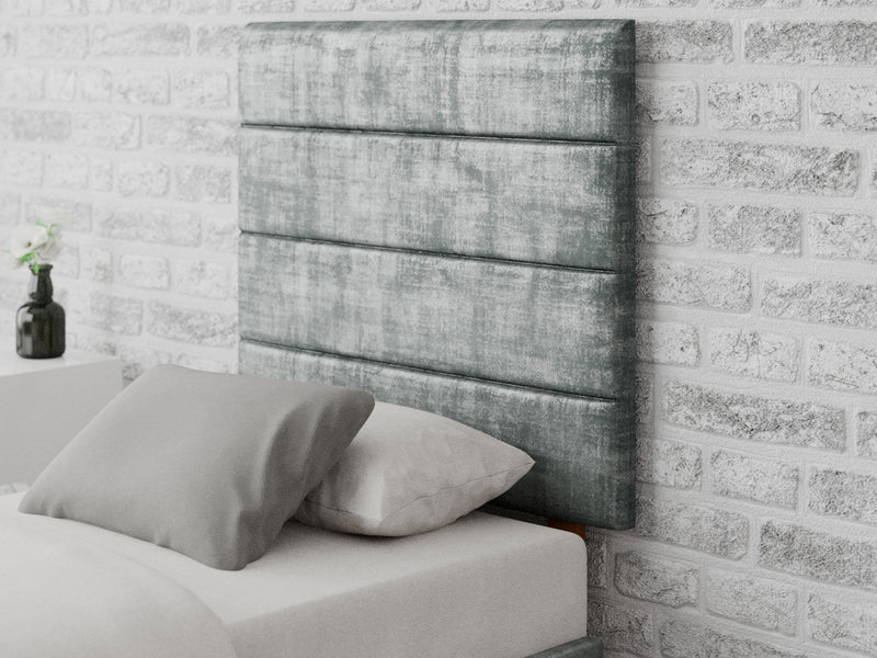 Kelly Headboard 80 cm - Distressed Velvet - Platinum