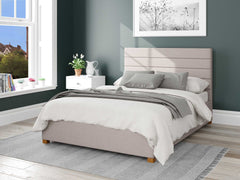 Kelly Upholstered Ottoman Bed - Eire Linen - Off White