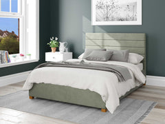 Kelly Upholstered Ottoman Bed - Plush Velvet - Duck Egg