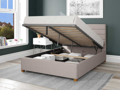 Kelly Upholstered Ottoman Bed - Eire Linen - Off White