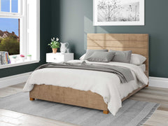 Kelly Upholstered Ottoman Bed - Firenza Velour - Champagne