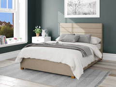 Kelly Upholstered Ottoman Bed - Eire Linen - Natural