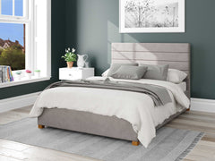Kelly Upholstered Ottoman Bed - Plush Velvet - Silver