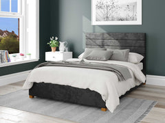 Kelly Upholstered Ottoman Bed - Mirazzi Velvet - Black