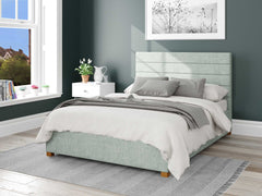 Kelly Upholstered Ottoman Bed - Pure Pastel Cotton - Eau De Nil