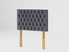 Monroe Headboard 60 cm - Plush Velvet - Steel