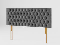 Monroe Headboard 60 cm - Firenza Velour - Charcoal