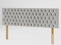 Monroe Headboard 60 cm - Plush Velvet - Light Silver