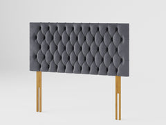 Monroe Headboard 60 cm - Plush Velvet - Steel