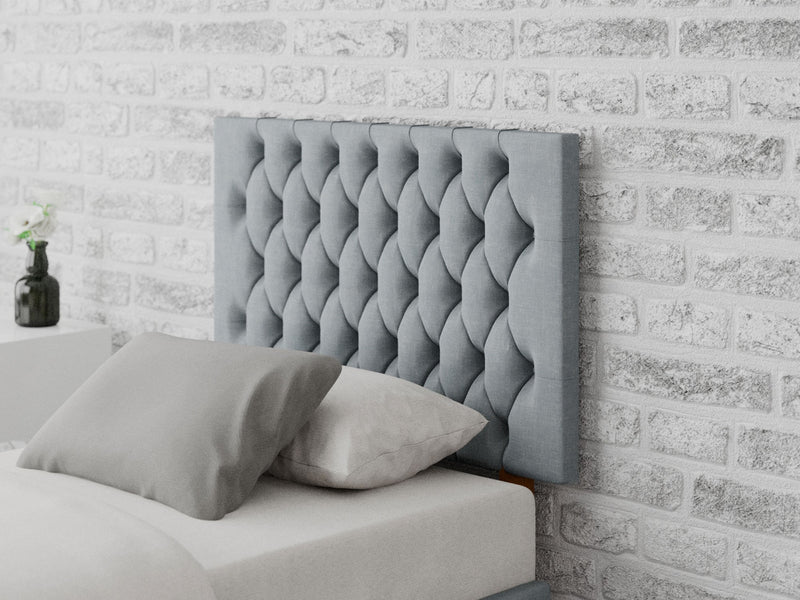 Monroe Headboard 60 cm - Malham Weave - Sky Blue