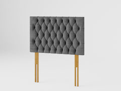 Monroe Headboard 60 cm - Firenza Velour - Charcoal