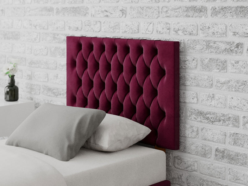 Monroe Headboard 60 cm - Plush Velvet - Berry