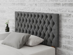 Monroe Headboard 60 cm - Firenza Velour - Charcoal