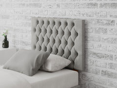 Monroe Headboard 60 cm - Plush Velvet - Light Silver