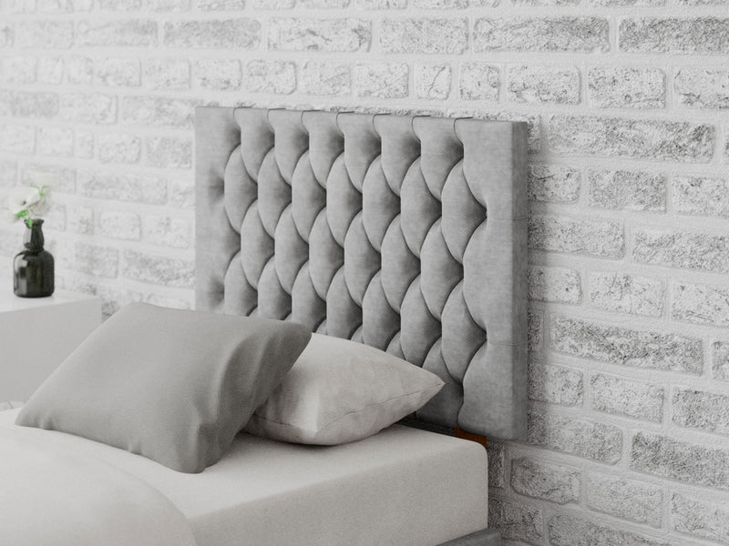 Monroe Headboard 60 cm - Kimiyo Linen - Silver