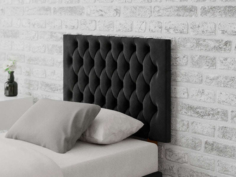 Monroe Headboard 60 cm - Plush Velvet - Ebony