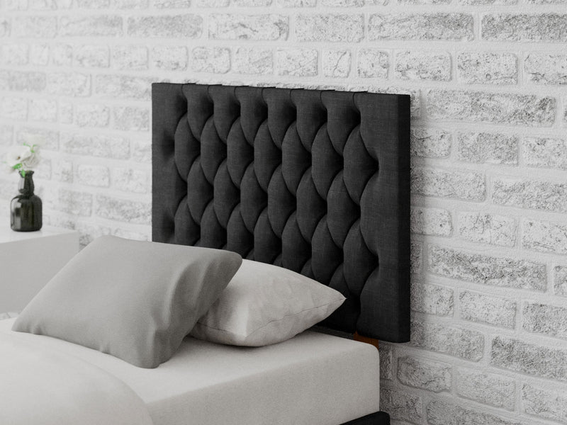 Monroe Headboard 60 cm - Malham Weave - Ebony