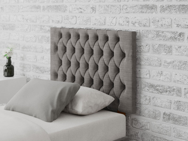 Monroe Headboard 60 cm - Firenza Velour - Silver