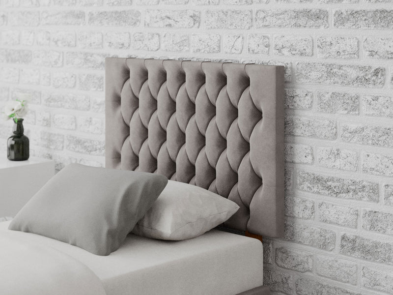 Monroe Headboard 60 cm - Plush Velvet - Silver