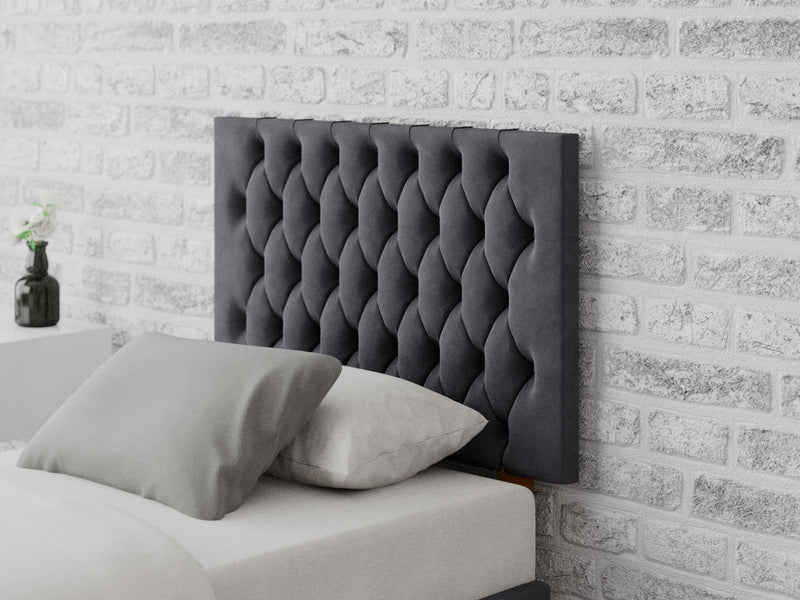 Monroe Headboard 60 cm - Plush Velvet - Steel