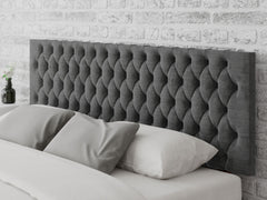 Monroe Headboard 60 cm - Firenza Velour - Charcoal