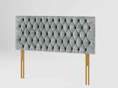 Monroe Headboard 60 cm - Distressed Velvet - Platinum