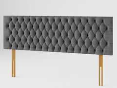 Monroe Headboard 60 cm - Firenza Velour - Charcoal