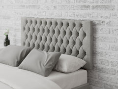 Monroe Headboard 60 cm - Plush Velvet - Light Silver