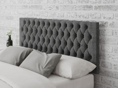 Monroe Headboard 60 cm - Firenza Velour - Charcoal