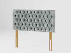 Monroe Headboard 60 cm - Distressed Velvet - Platinum