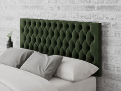 Monroe Headboard 60 cm - Plush Velvet - Forest Green