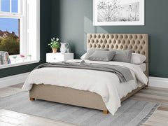 Monroe Upholstered Ottoman Bed - Eire Linen - Natural