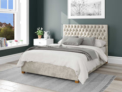 Monroe Upholstered Ottoman Bed - Mirazzi Velvet - Pearl
