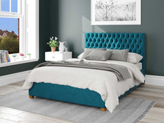 Monroe Upholstered Ottoman Bed - Plush Velvet - Teal