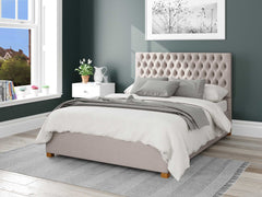 Monroe Upholstered Ottoman Bed - Eire Linen - Off White