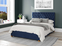 Monroe Upholstered Ottoman Bed - Plush Velvet - Navy