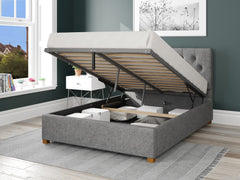 Olivier Fabric Ottoman Bed - Saxon Twill - Grey