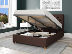 Olivier Fabric Ottoman Bed - Yorkshire Knit - Chocolate
