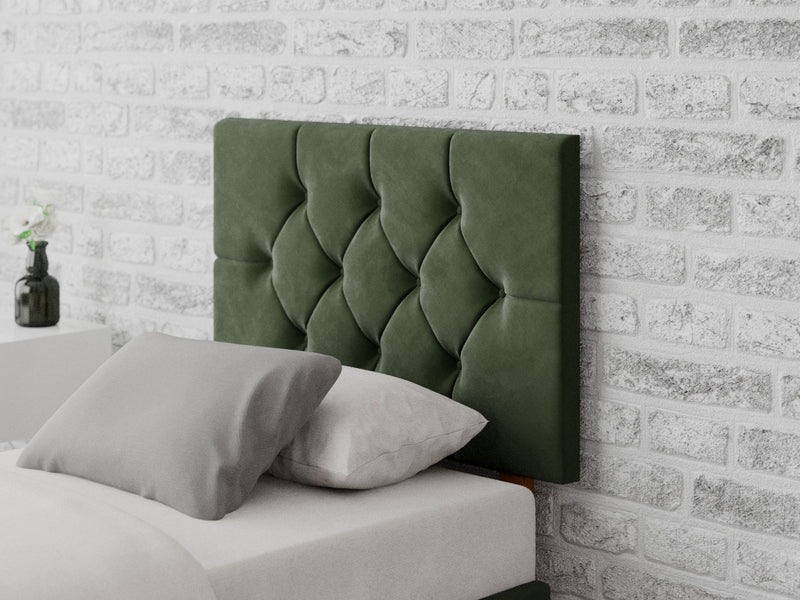 Olivier Headboard 60 cm - Plush Velvet - Forest Green