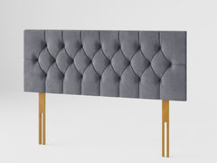 Olivier Headboard 60 cm - Plush Velvet - Steel