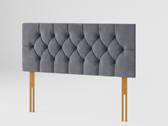 Olivier Headboard 60 cm - Plush Velvet - Steel