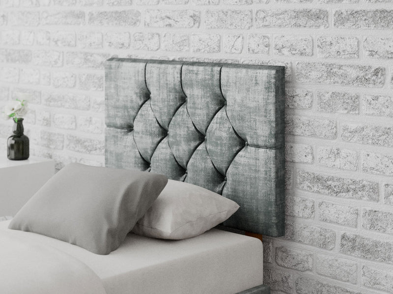 Olivier Headboard 60 cm - Distressed Velvet - Platinum