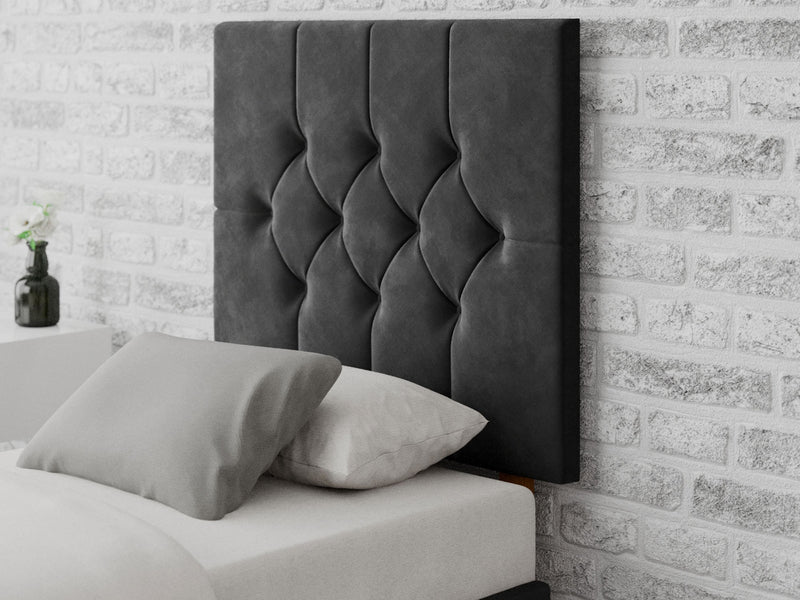 Olivier Headboard 80 cm - Plush Velvet - Ebony