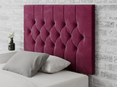 Olivier Headboard 80 cm - Plush Velvet - Berry