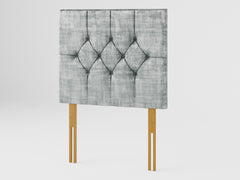 Olivier Headboard 80 cm - Distressed Velvet - Platinum